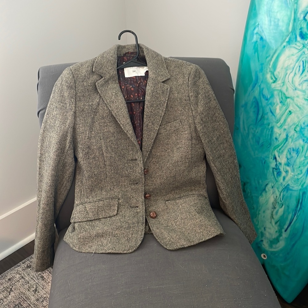 H&M Tweed Blazer with elbow detail